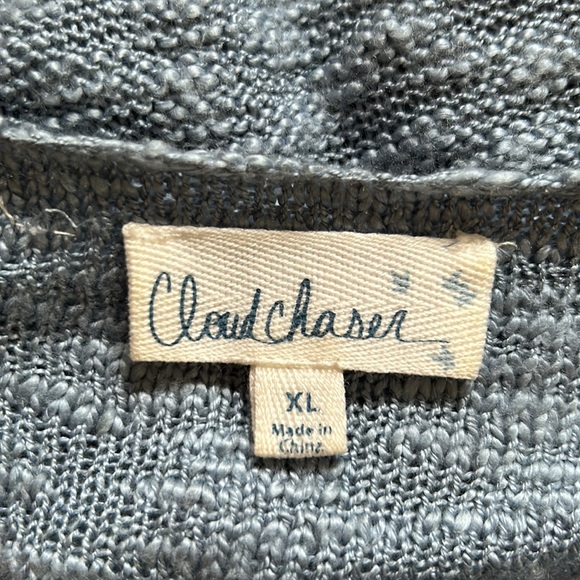 Cloud Chaser open knit blue sweater size XL - Picture 6 of 12